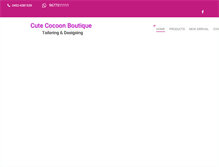 Tablet Screenshot of cutecocoonboutique.com